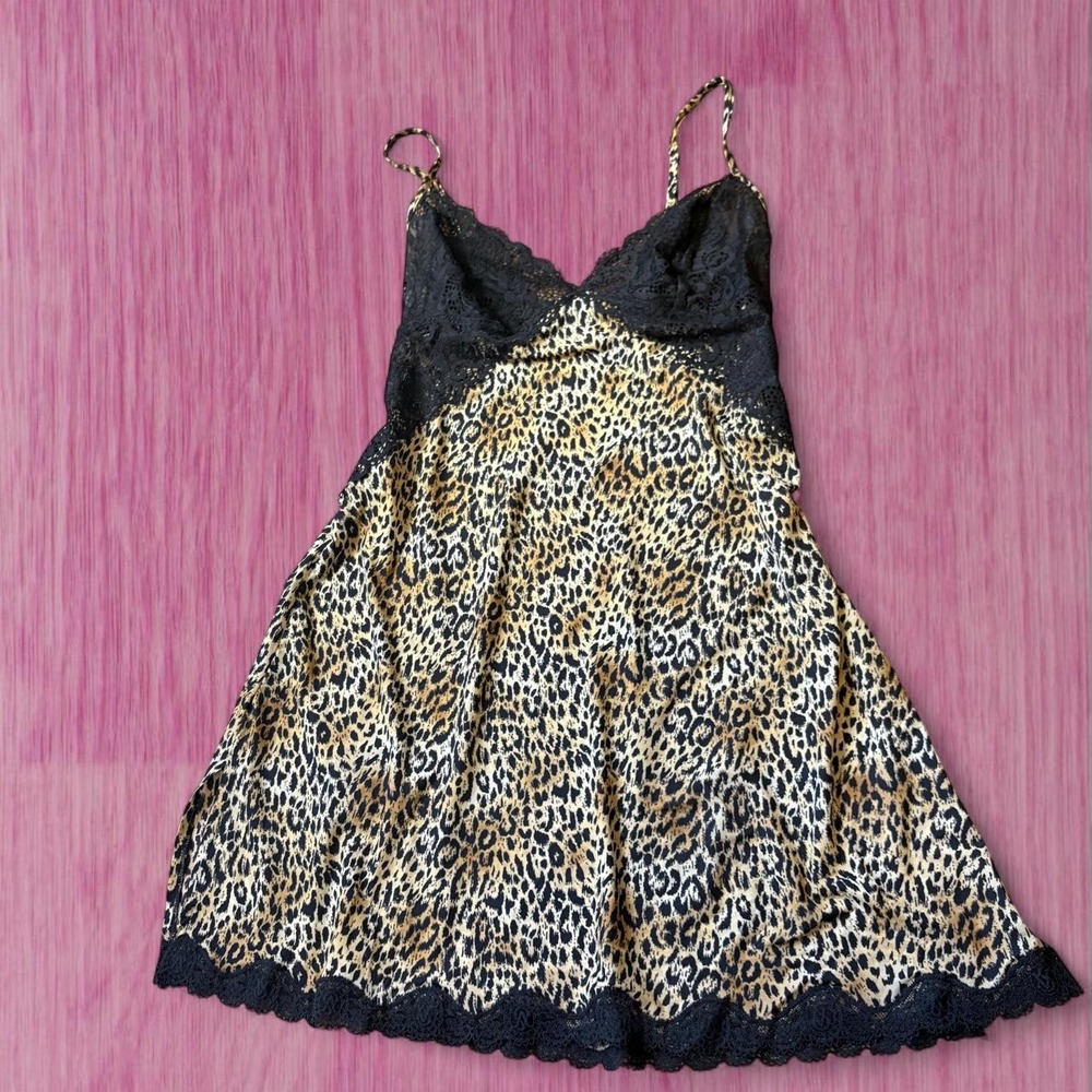 victoria's secret 2011 leopard print slip dress